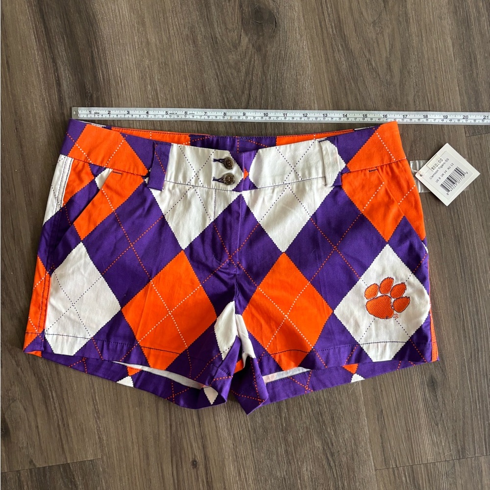 Loudmouth Purple and Orange Argyle Women's Shorts